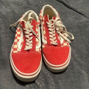 Red checkered vans